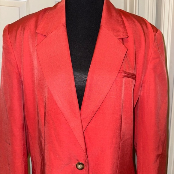 Silx by August Silk Vibrant Orange Blazer - Picture 2 of 6